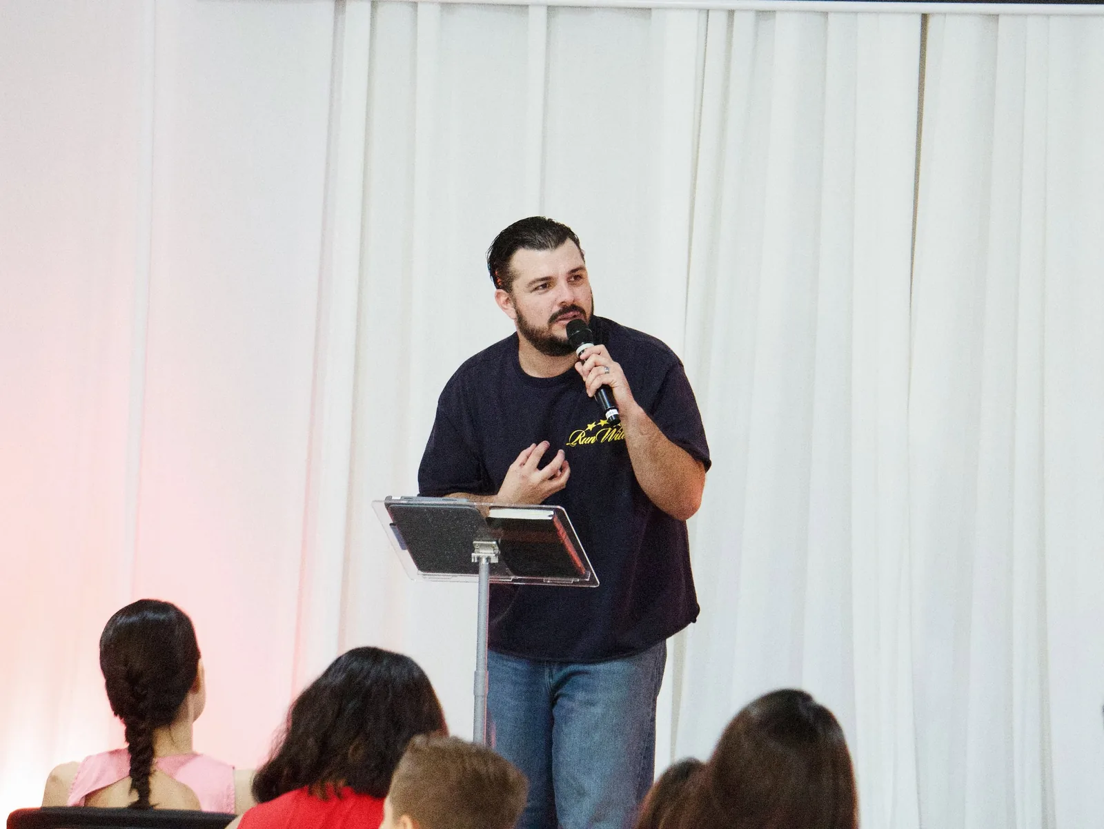 Teaching from the front of a room